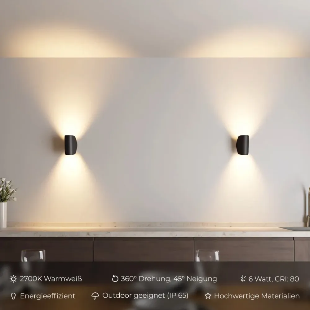 LumiStella - Applique LED Extérieure avec Éclairage Chaud