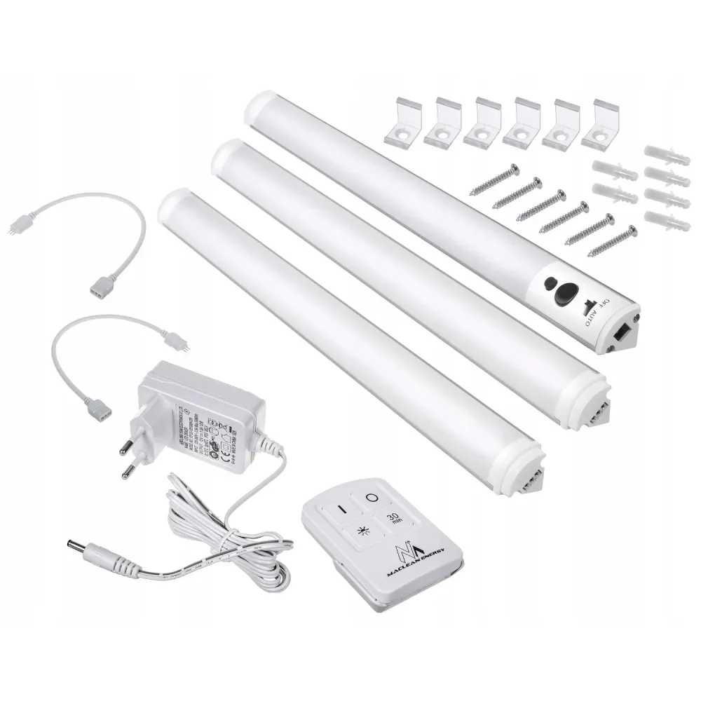 Bandeau d'éclairage LED sous les armoires + télécommande Maclean