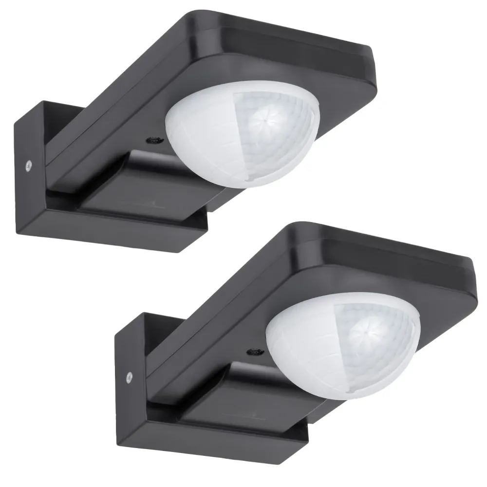 Détecteur de mouvement Maclean PIR, infrarouge, IP65, max 2000W, MCE243 GR, 2 pièces