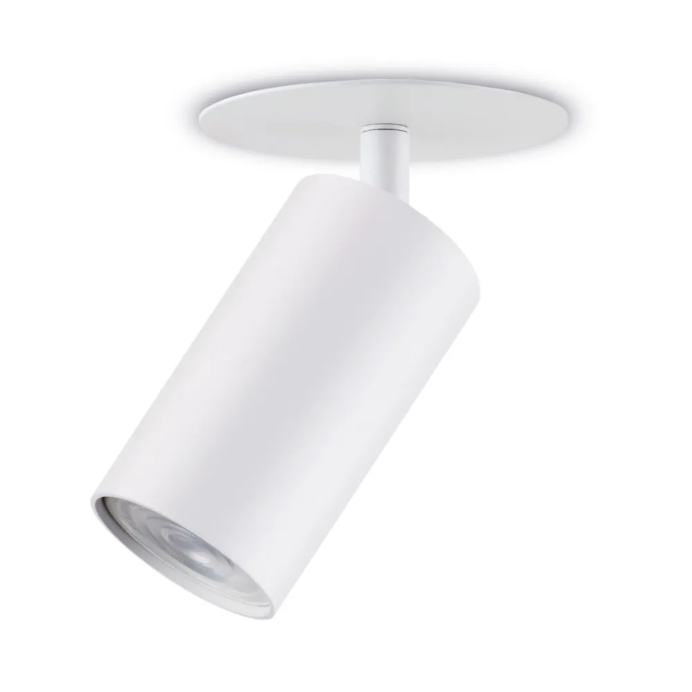 Maclean encastré / tube lumineux, spot, rond, aluminium, GU10, 55x130mm, blanc, MCE364 W 3pcs+ Ampoule LED GU10 7W Maclean...