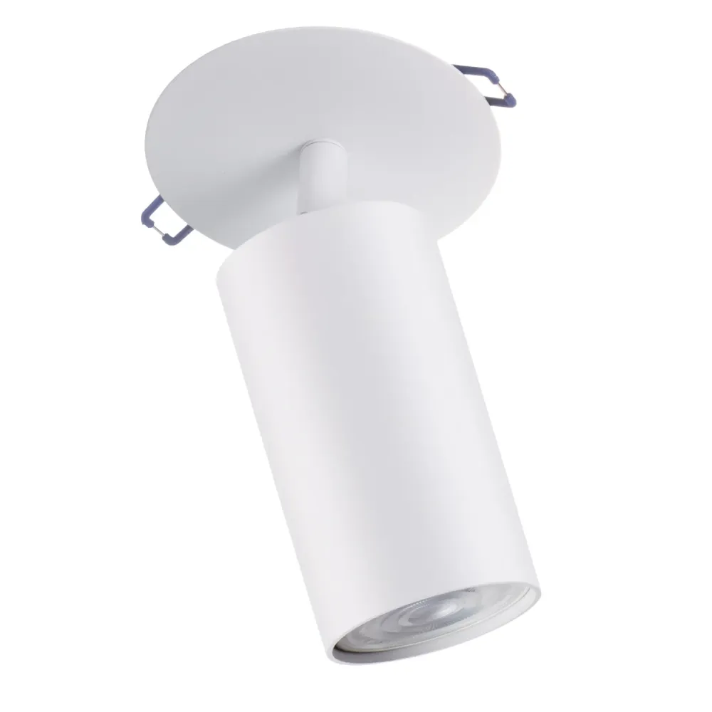 Maclean encastré / tube lumineux, spot, rond, aluminium, GU10, 55x130mm, blanc, MCE364 W + ampoule LED GU10 7W Maclean Ene...