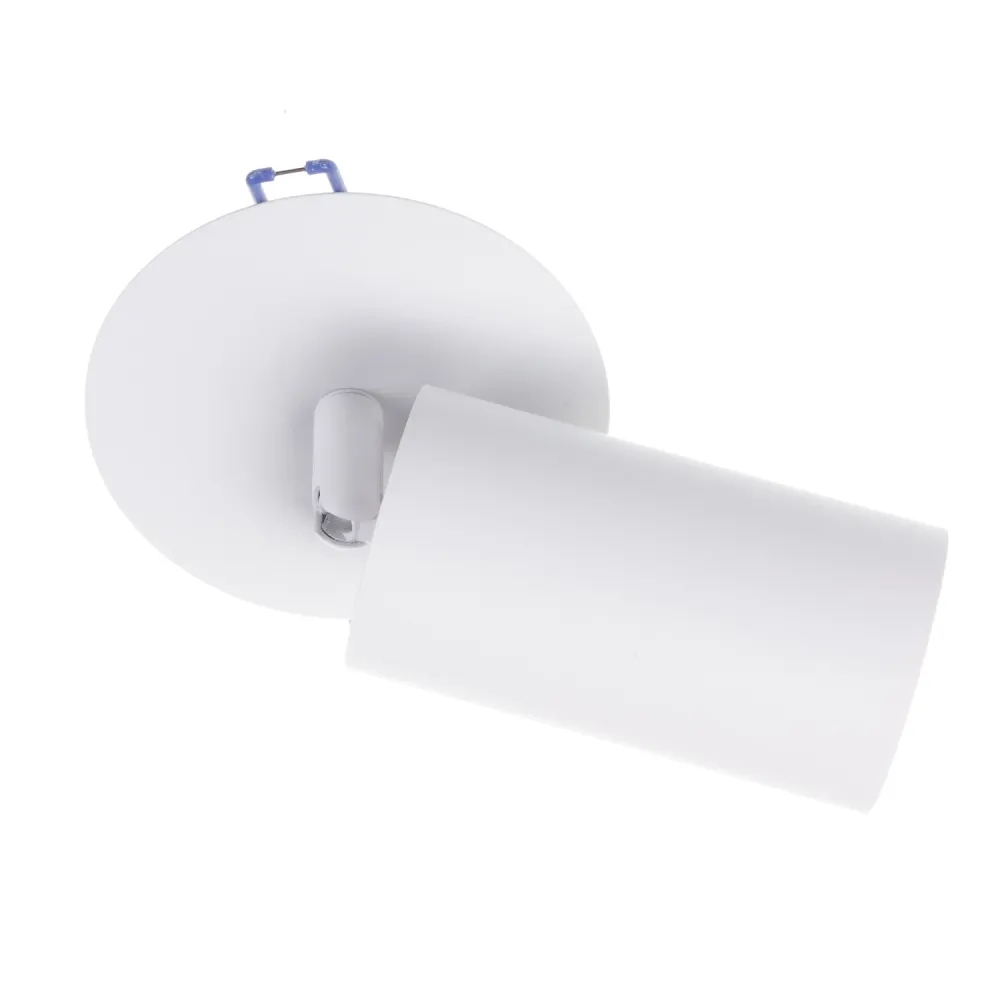 Maclean encastré / tube lumineux, spot, rond, aluminium, GU10, 55x130mm, blanc, MCE364 W + ampoule LED GU10 7W Maclean Ene...