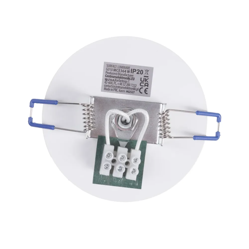 Maclean encastré / tube lumineux, spot, rond, aluminium, GU10, 55x130mm, blanc, MCE364 W + ampoule LED GU10 7W Maclean Ene...