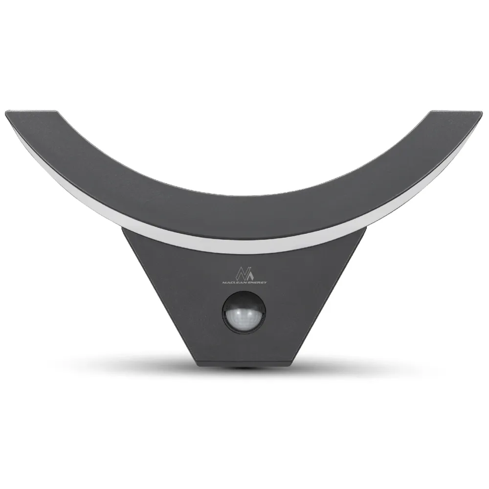 Lampe LED avec détecteur de mouvement Maclean, détecteur de mouvement infrarouge, couleur grise, 10 W, IP54, 800 lm, MCE29...