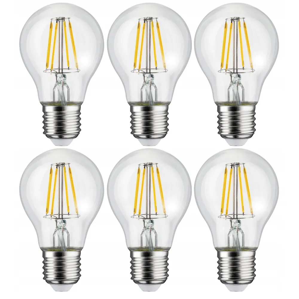 6x LED à filament Maclean, E27, 11W, 230V, WW blanc chaud 3000K, 1500lm Retro edison decorative A60, MCE280