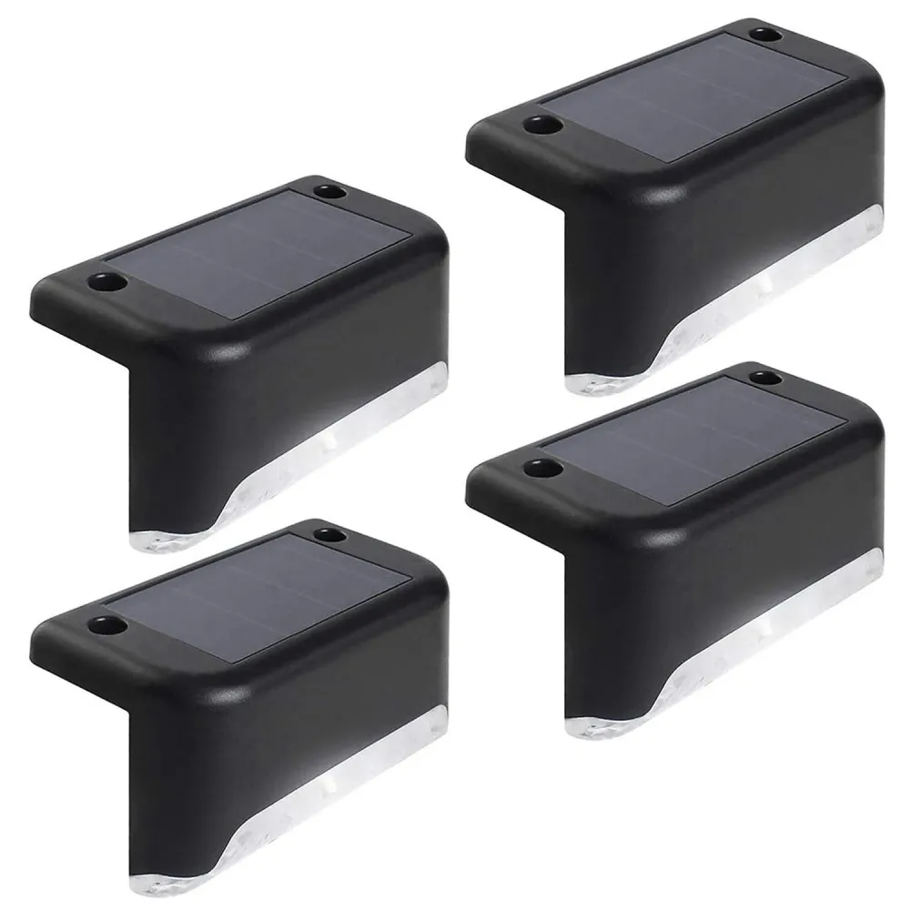 4x Maclean lumière solaire LED escalier IP44, 4000K, Ni-MH 100 mAh, 80x45x45mm, détecteur de crépuscule MCE319