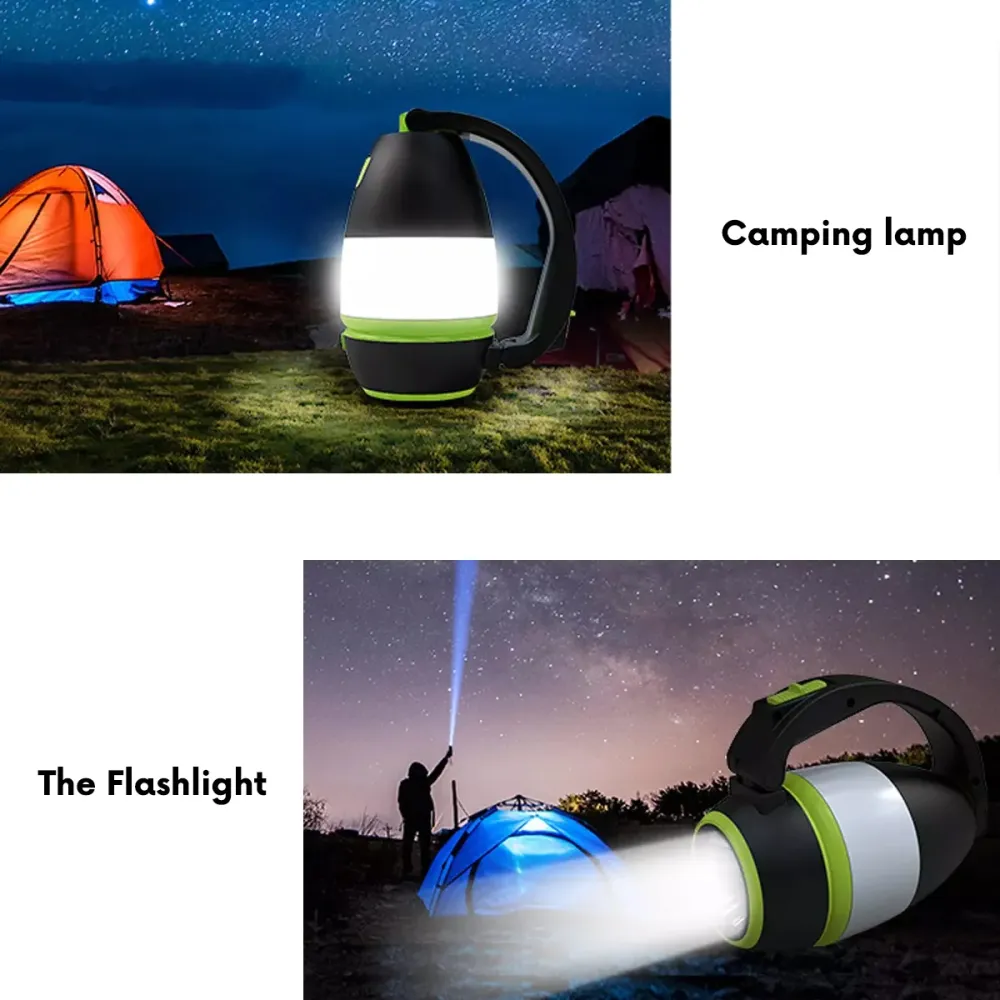 Maclean MCE298 Lampe LED 3en1 camping lampe de bureau lampe de poche 1W 60-200lm Blanc froid 6000K 18650 1500mAh fonction...