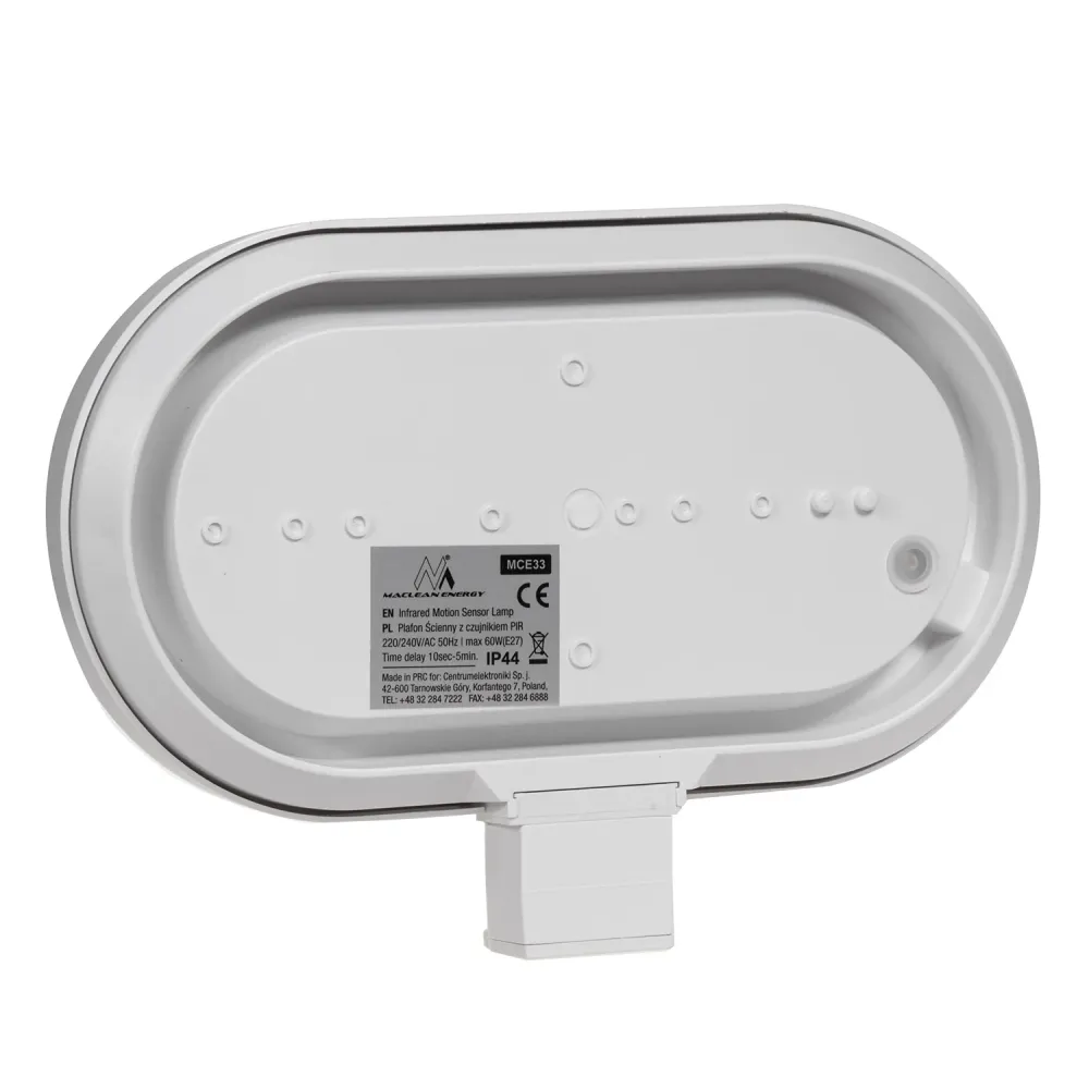 Maclean MCE33B Applique Luminaire avec Détecteur de Mouvement max. 60W extérieur intérieur sans source de lumière crépuscu...