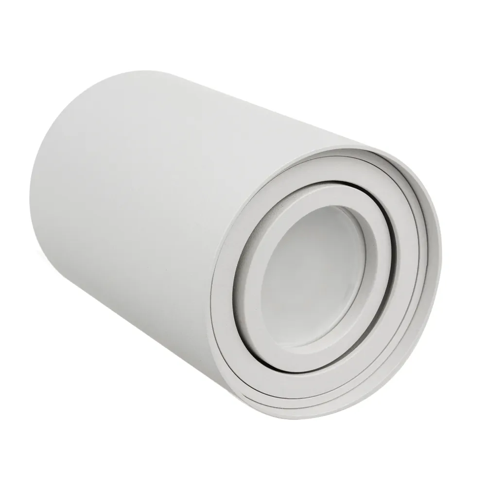 Maclean Plafond Rond Blanc MCE422 + Ampoule LED GU10 5W 4000K