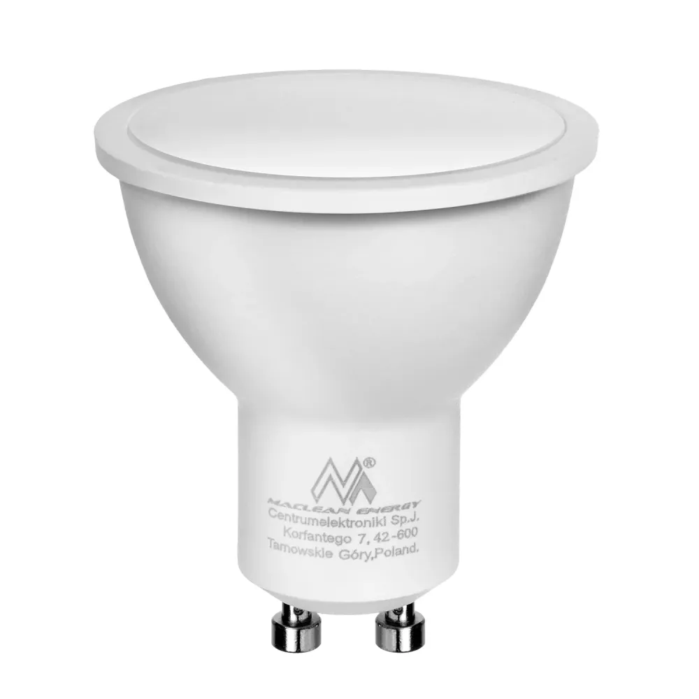 3x Maclean Plafond Rond Blanc MCE422 + 3x Ampoule LED GU10 5W 4000K