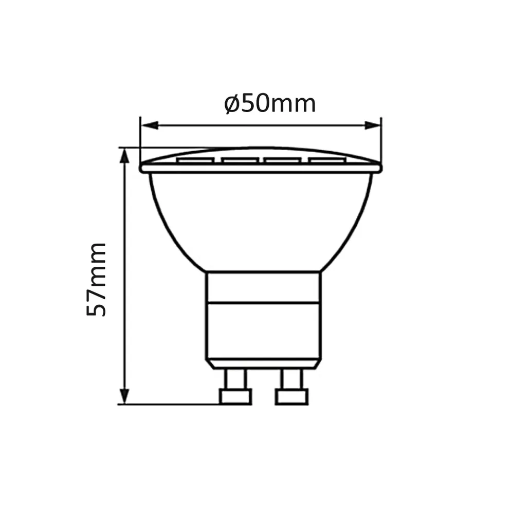 3x Maclean Plafond Rond Blanc MCE422 + 3x Ampoule LED GU10 5W 4000K