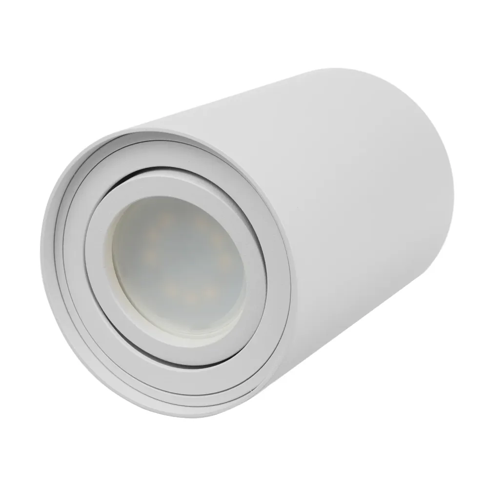 3x Maclean Plafond Rond Blanc MCE422 + 3x Ampoule LED GU10 5W 4000K
