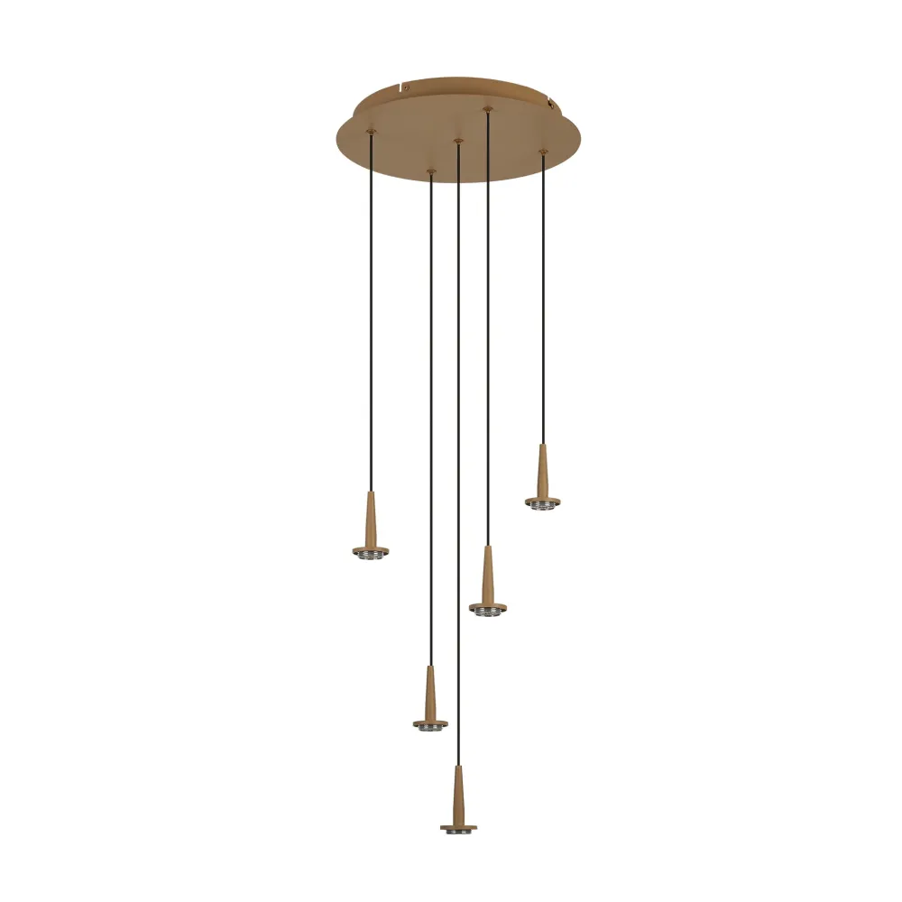 Mantra Andromeda Pendant Ceiling Lamp 5xLED 5W 3000K W/T Gold Crystal 8932