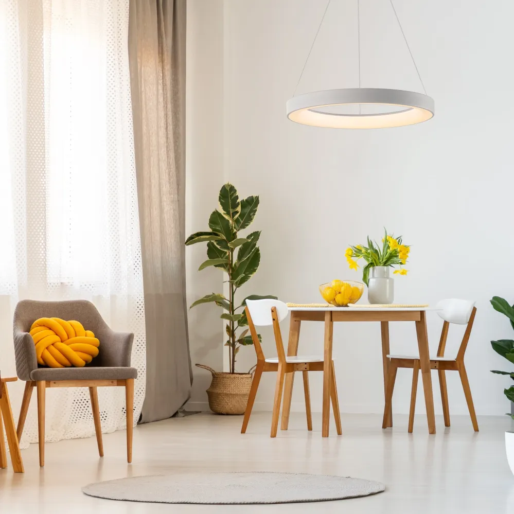 Mantra Niseko II LED Pendant Light 50cm Dimmable White 8570