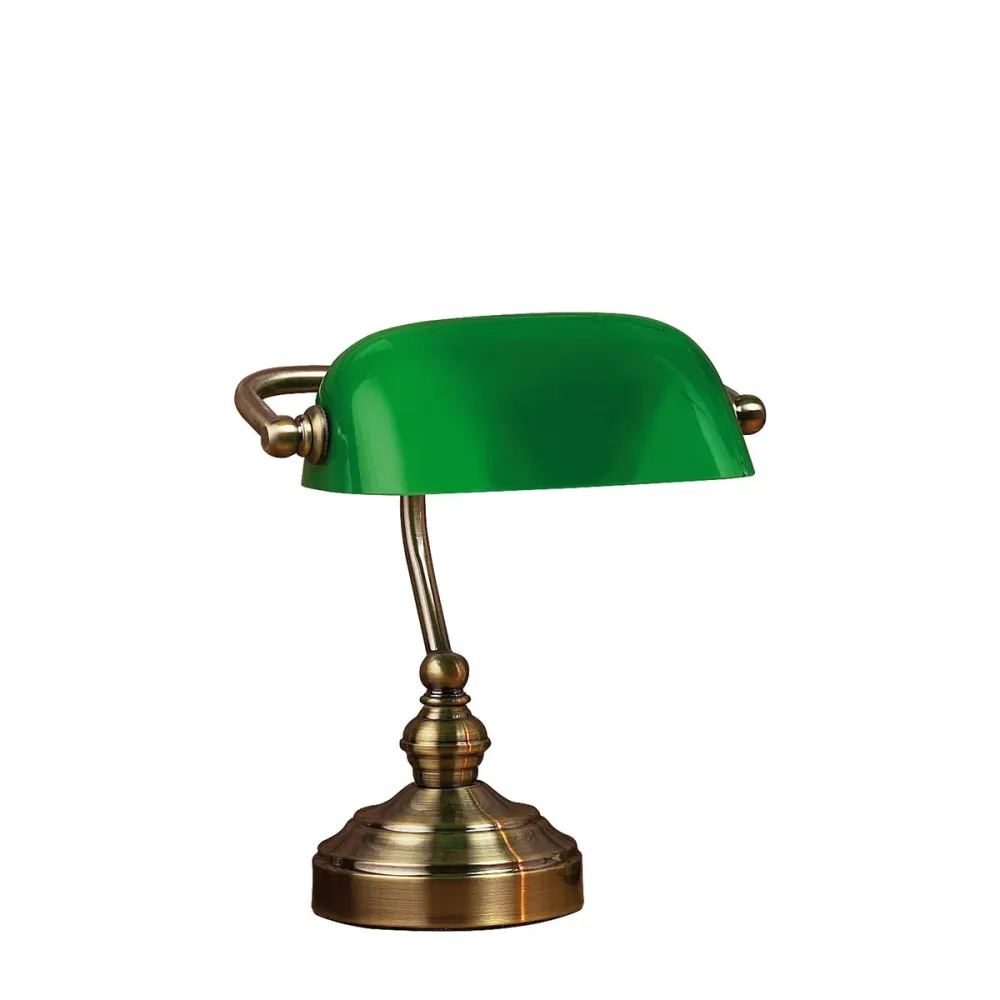 Lampe de bureau Markslöjd Bankers 1L, culot E14, oxyde métallique