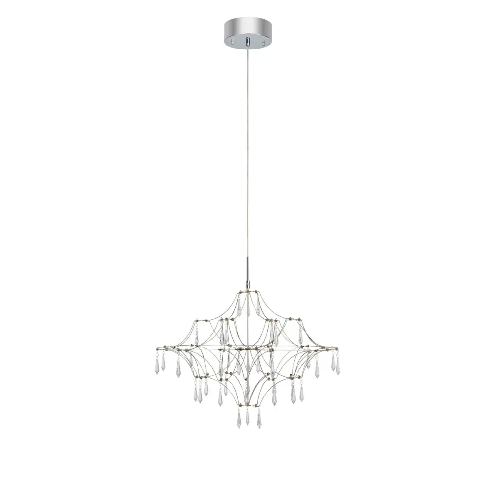Lustre Markslöjd Efesos 33L, acier, diamètre 60 cm, LED