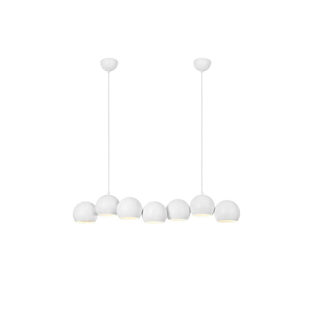Markslöjd Cupolo 7L suspension linéaire E14 White