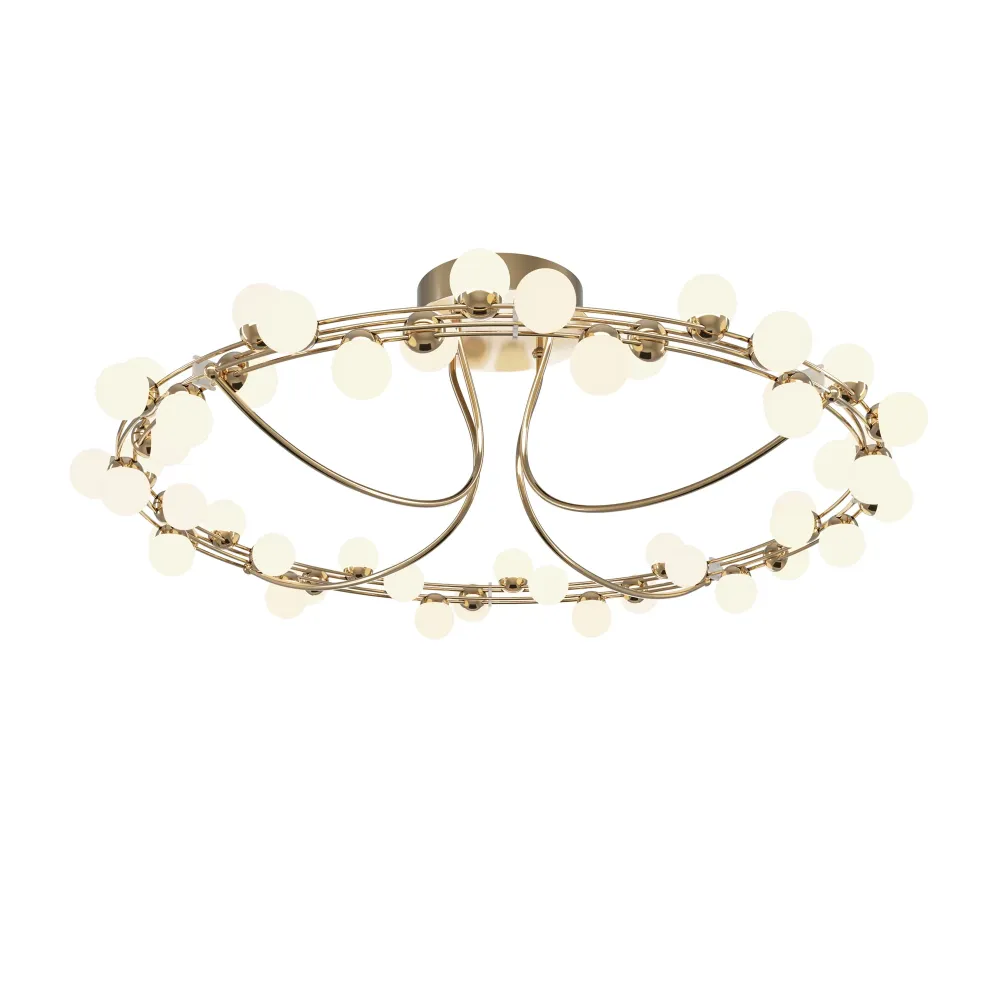 Plafonnier Maytoni Tessara 1L, LED dorée, diamètre 80 cm