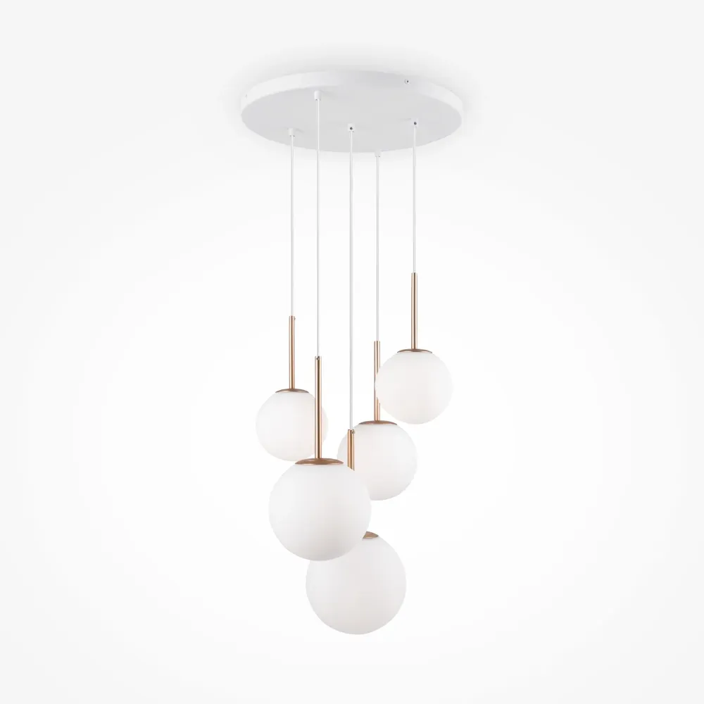 Suspension Maytoni Basic Form 5L, dorée, douille E14, diamètre 58 cm