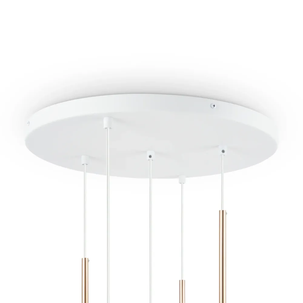 Suspension Maytoni Basic Form 5L, dorée, douille E14, diamètre 58 cm