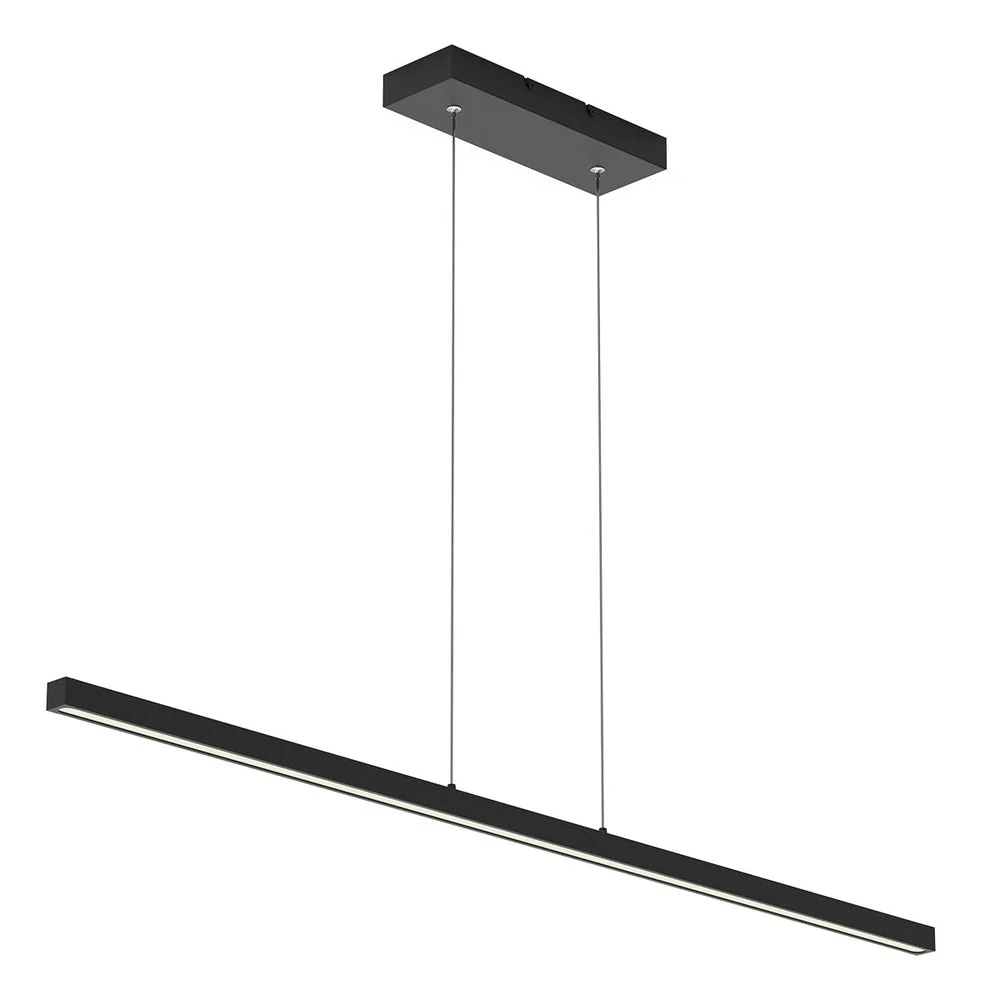 Projecteur sur rail Mexlite Dance 1L, LED noir métal, largeur 114 cm