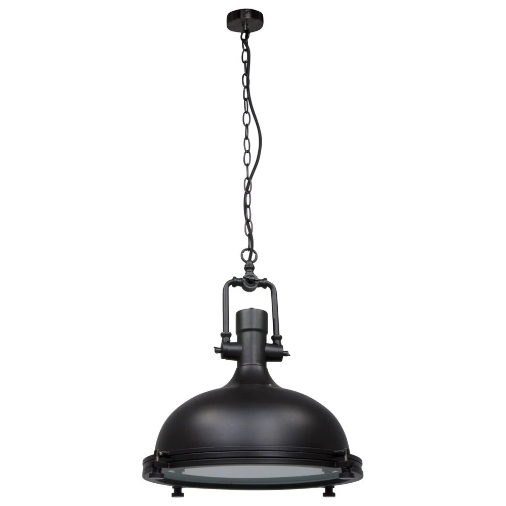 Suspension Mexlite Eliga 1L noire, culot E27, diamètre 40 cm