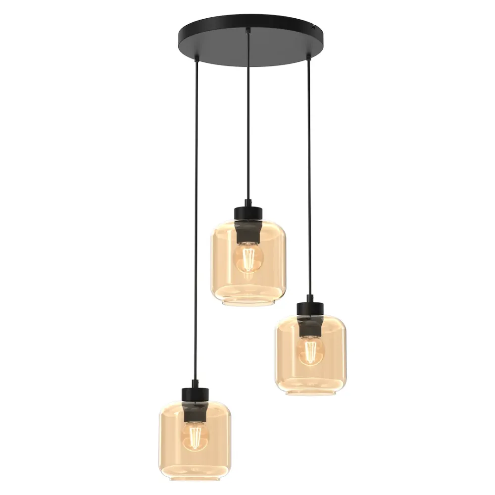 Lampe à suspension Milagro Sombra 3L E27