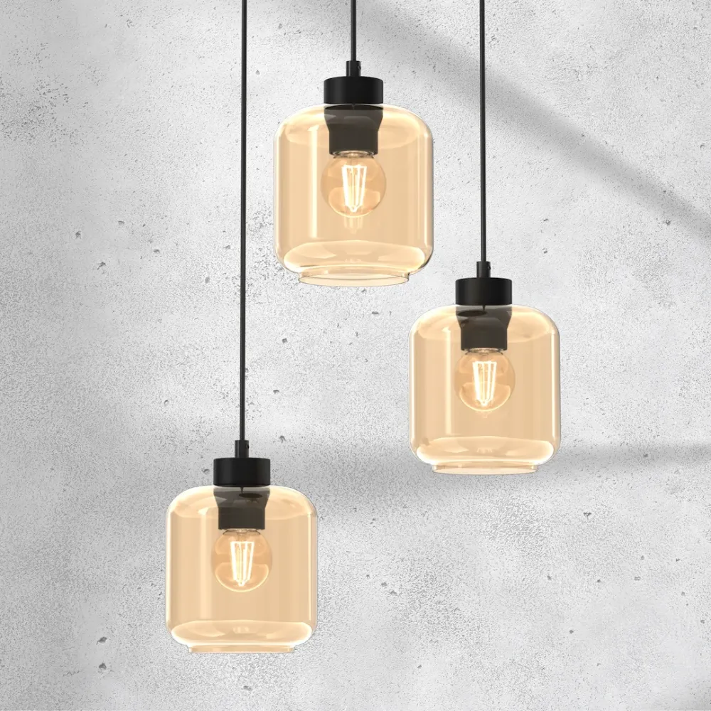 Lampe à suspension Milagro Sombra 3L E27
