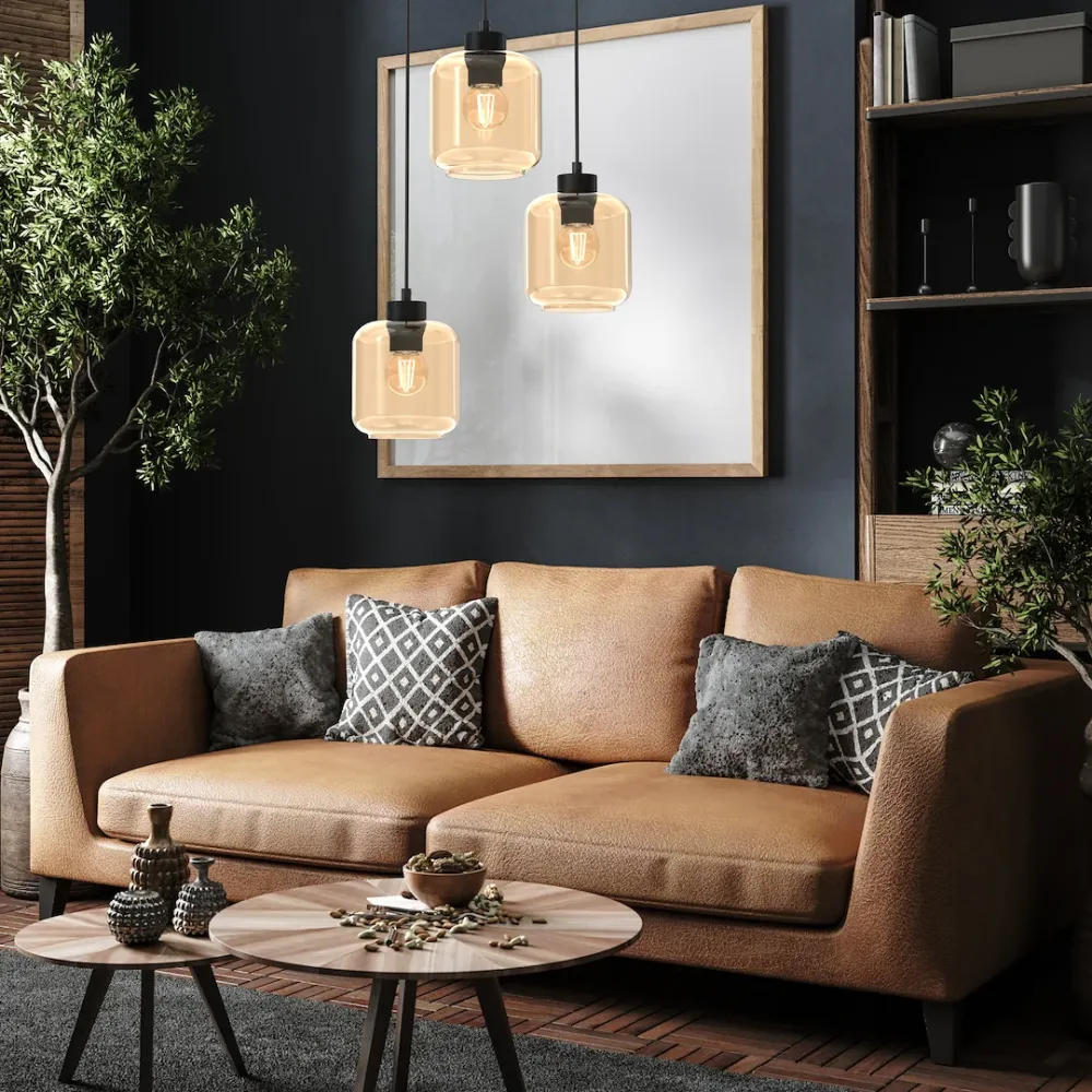 Lampe à suspension Milagro Sombra 3L E27