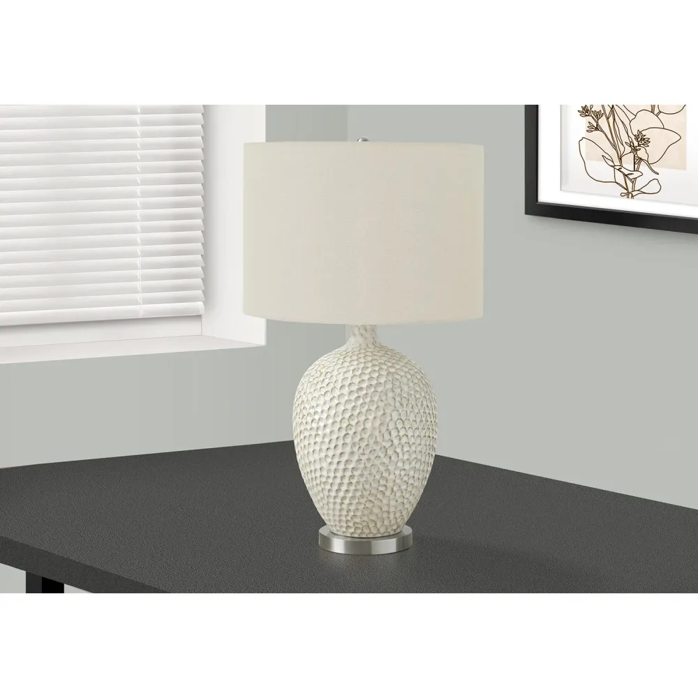 I 9607 - Luminaire, 28"H, Lampe De Table, Crème, Abat-jour Ivoire / Crème, Contemporain Monarch Specialties