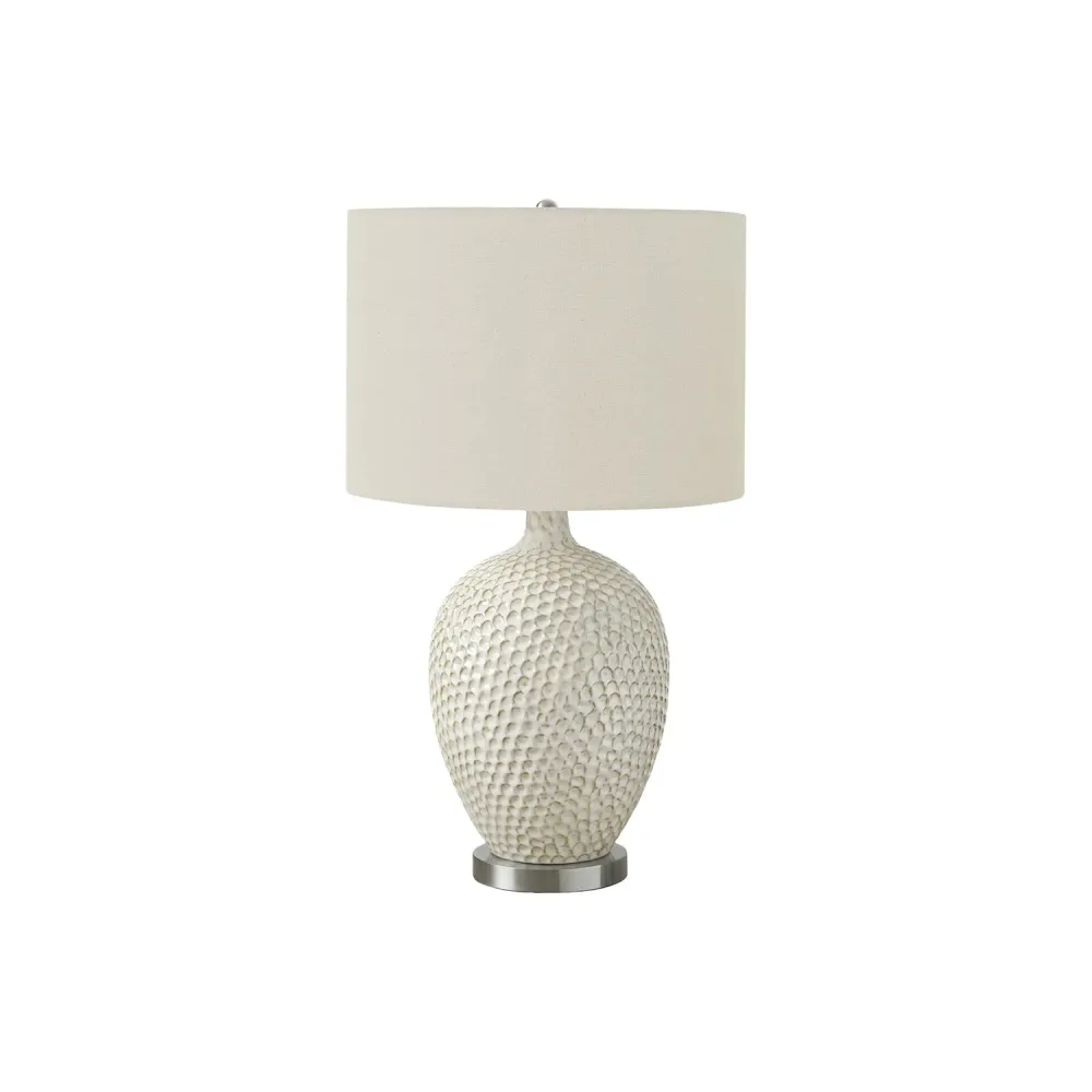 I 9607 - Luminaire, 28"H, Lampe De Table, Crème, Abat-jour Ivoire / Crème, Contemporain Monarch Specialties