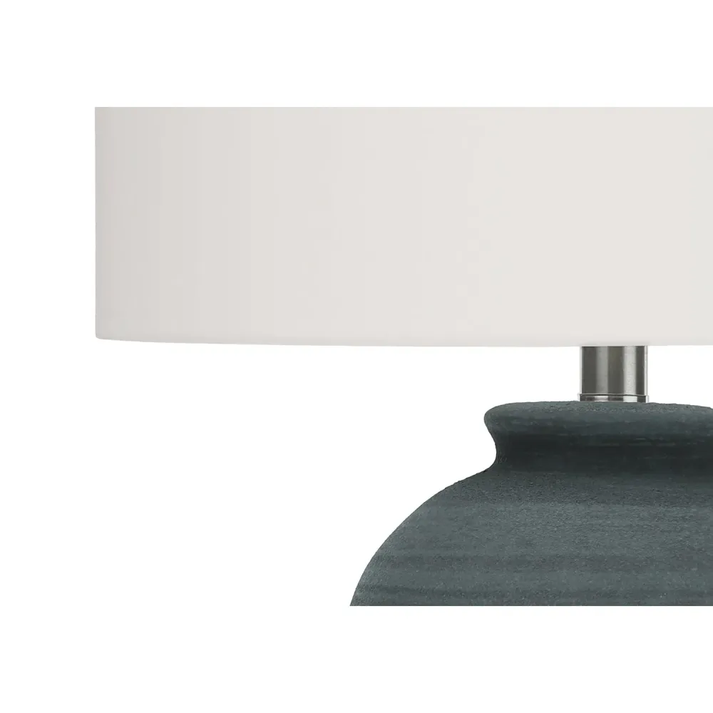 I 9622 - Luminaire, 24"H, Lampe De Table, Céramique Bleu, Abat-jour Ivoire / Crème, Contemporain Monarch Specialties