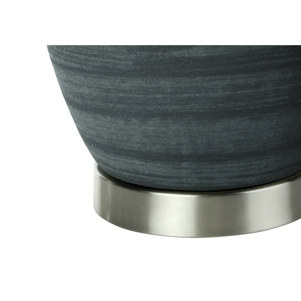 I 9622 - Luminaire, 24"H, Lampe De Table, Céramique Bleu, Abat-jour Ivoire / Crème, Contemporain Monarch Specialties