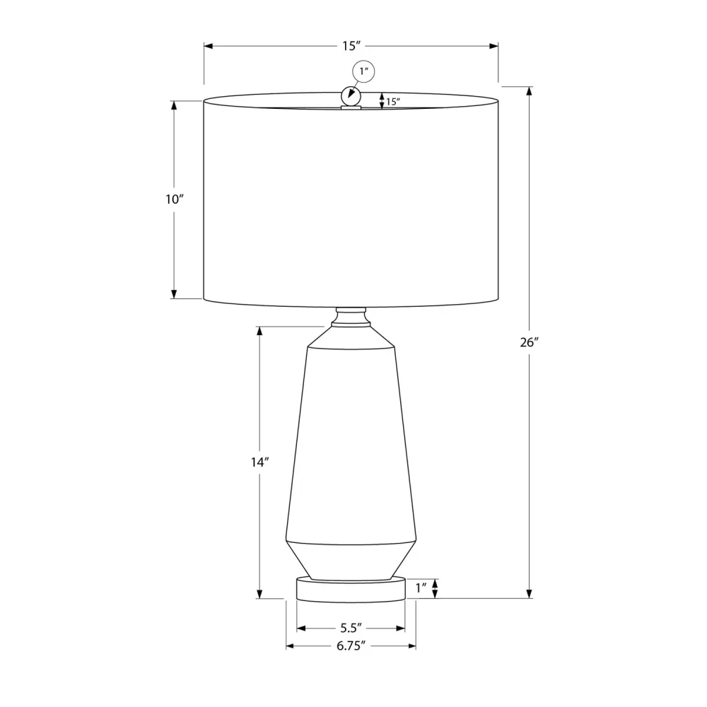 I 9624 - Luminaire, 26"H, Lampe De Table, Céramique Verte, Abat-jour Ivoire / Crème, Contemporain Monarch Specialties