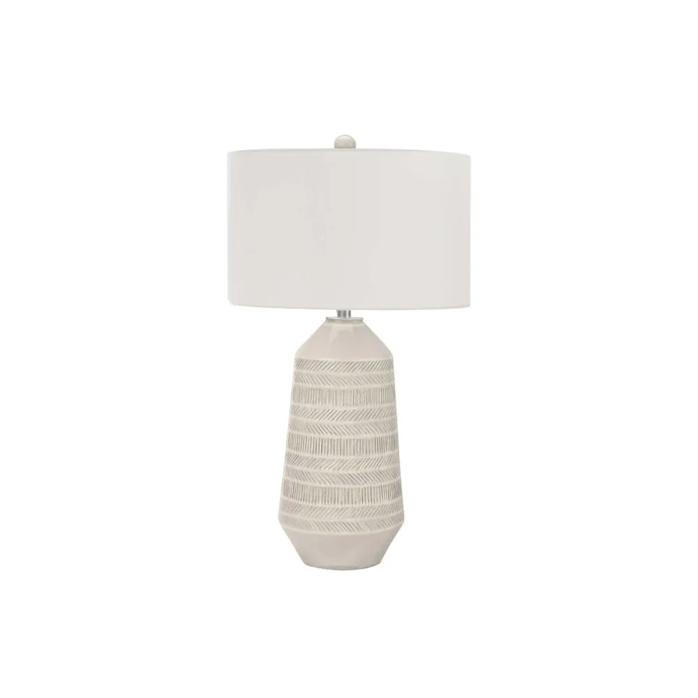 Lampe de Table - 33"H / Crème Céramique / Ivoire Monarch Specialties