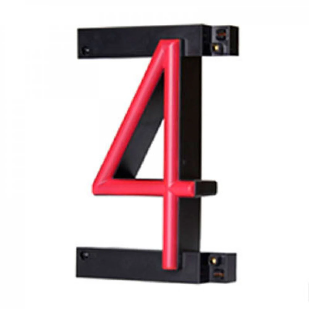 Nombre LED Neon 4 largeur 90Mm Hauteur 161Mm Contexte 38Mm