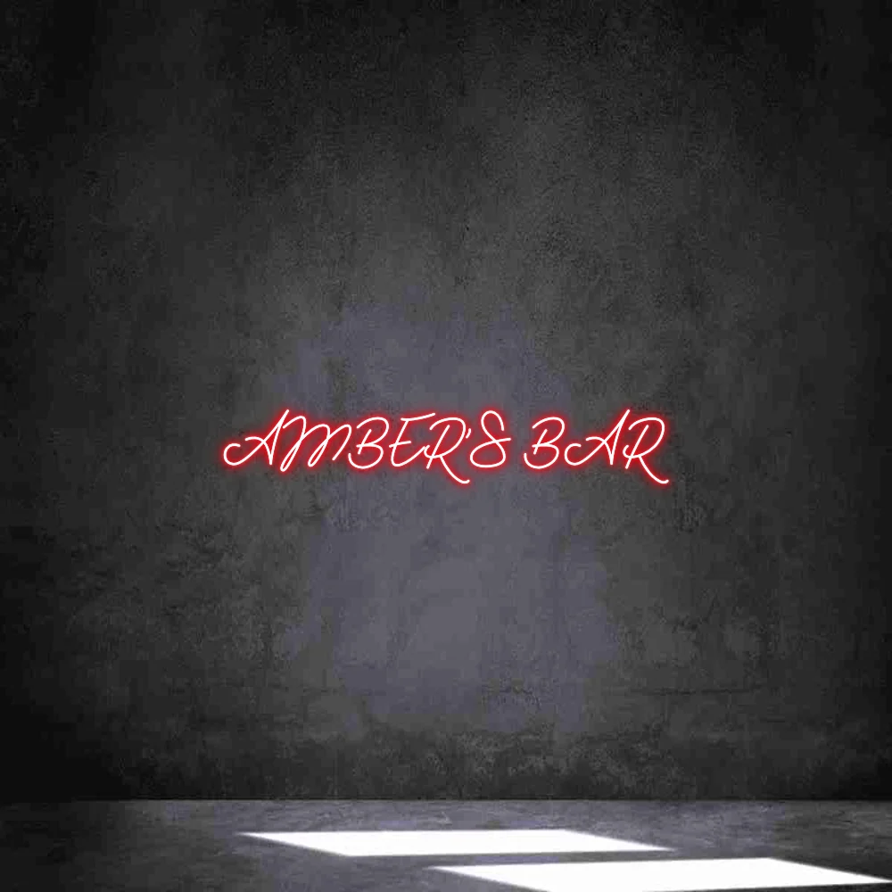 Néon personnalisé: AMBER’S BAR