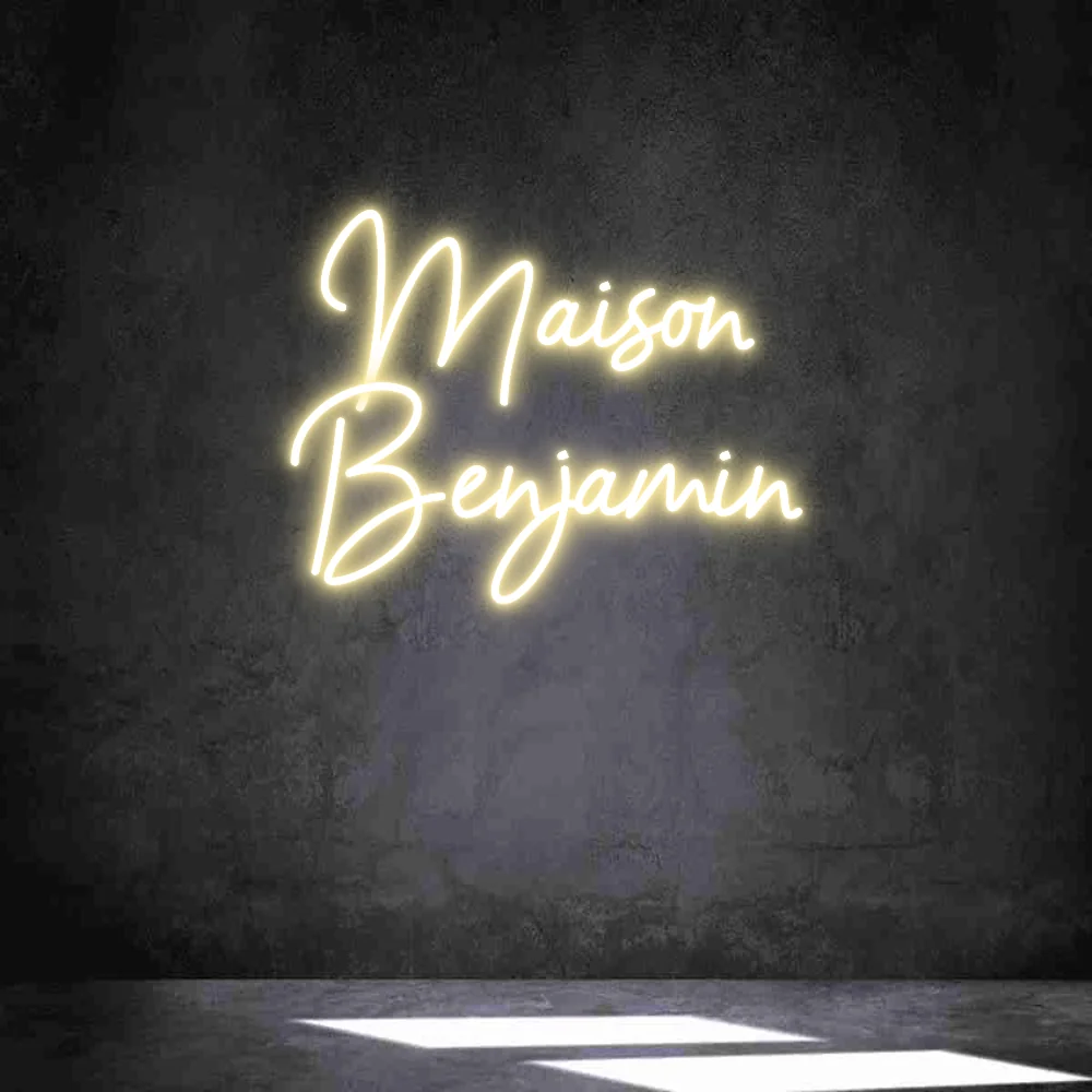 Néon personnalisé: Maison Benjamin