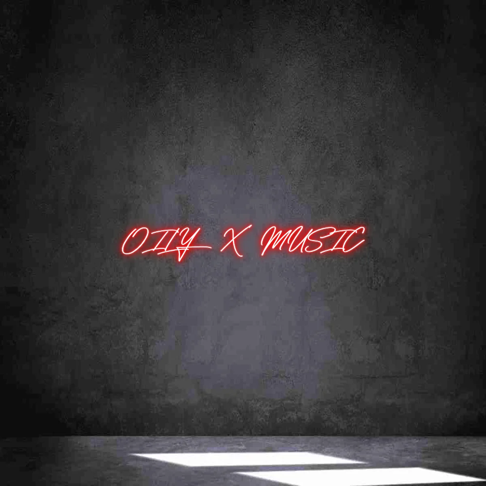 Néon personnalisé: OILY X MUSIC