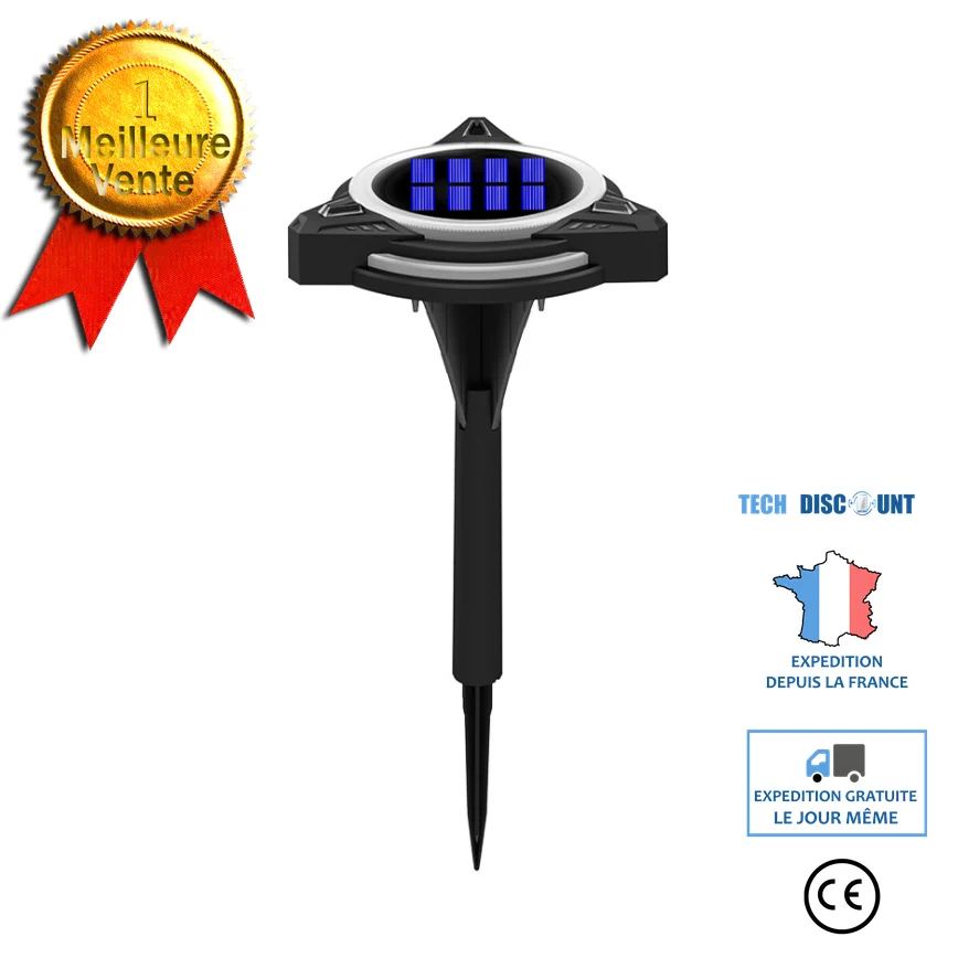 TD® Nouvelle lumière souterraine solaire extérieure étanche en plastique jardin décoration pelouse paysage lumière souterr...