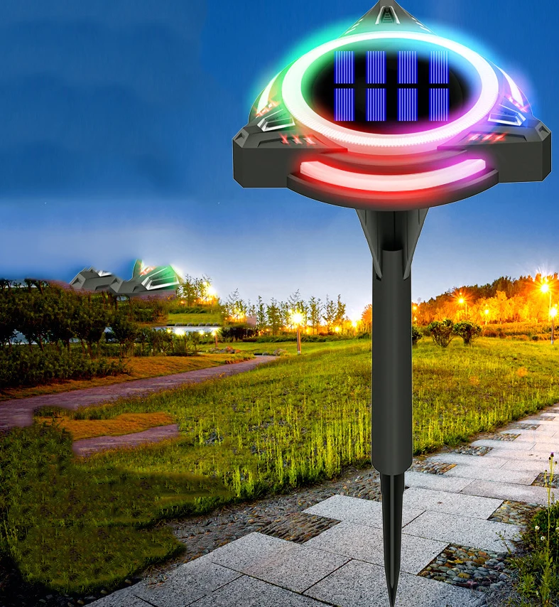 TD® Nouvelle lumière souterraine solaire extérieure étanche en plastique jardin décoration pelouse paysage lumière souterr...