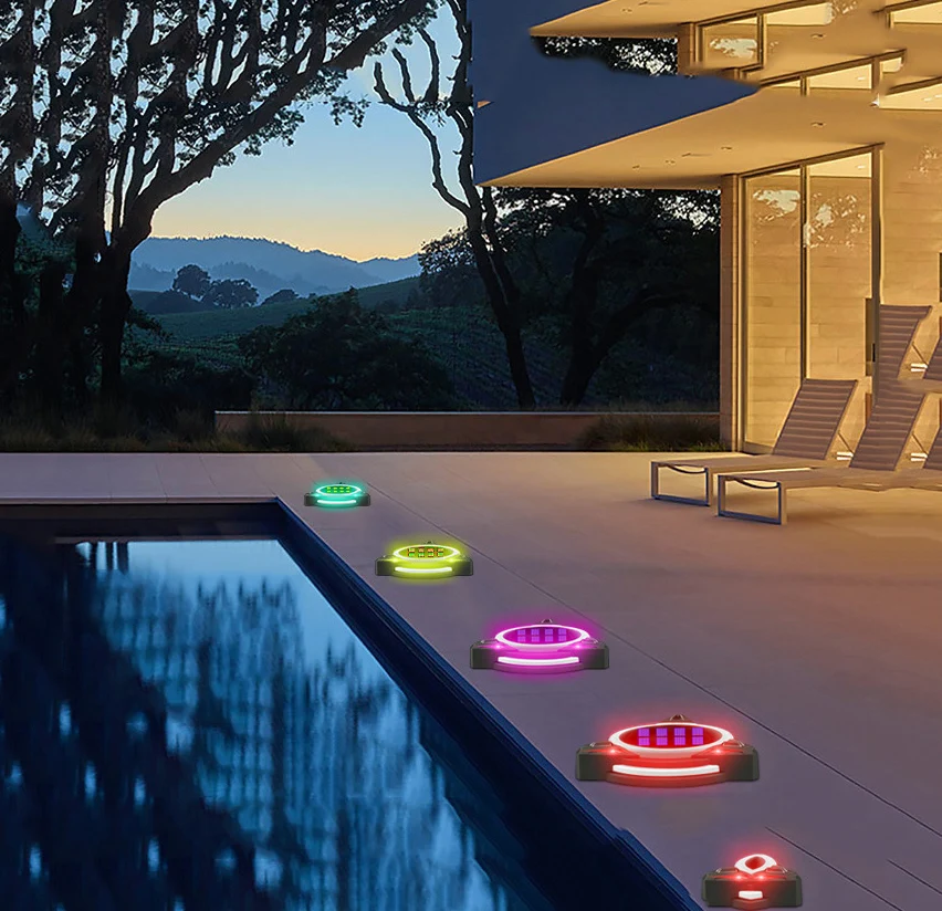 TD® Nouvelle lumière souterraine solaire extérieure étanche en plastique jardin décoration pelouse paysage lumière souterr...