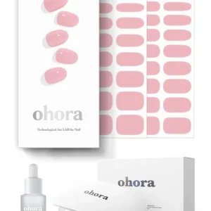 ohora Bandes Gel Semi-Cures – Kit Crème Rose avec Lampe Incluse