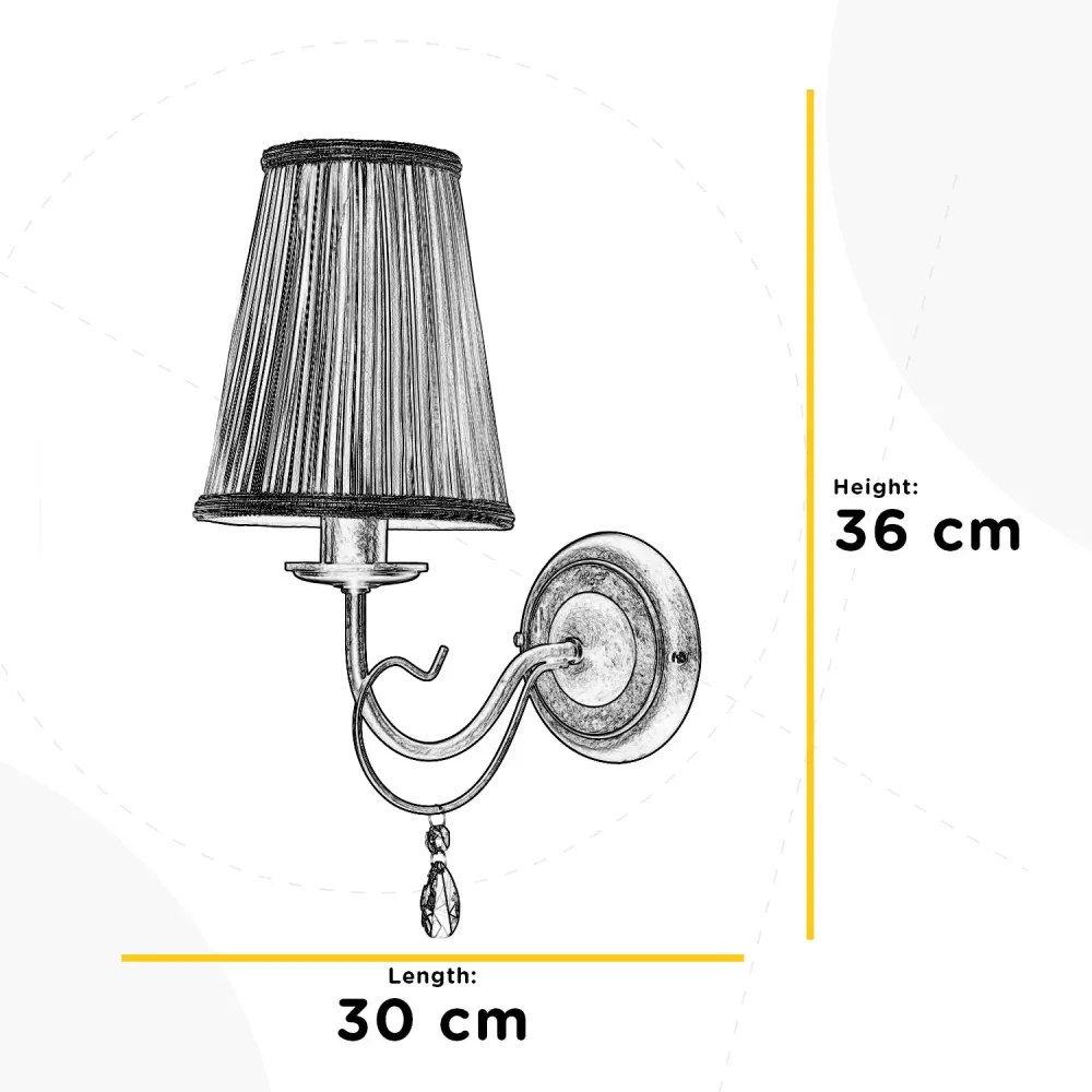 Applique murale Onli Lighting Delia 1L E14 H 15cm