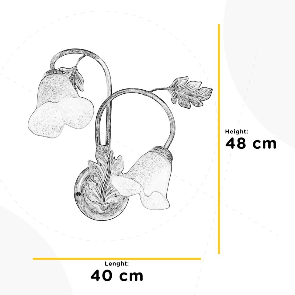Applique murale Onli Lighting Marilena 2L E14 H 48cm