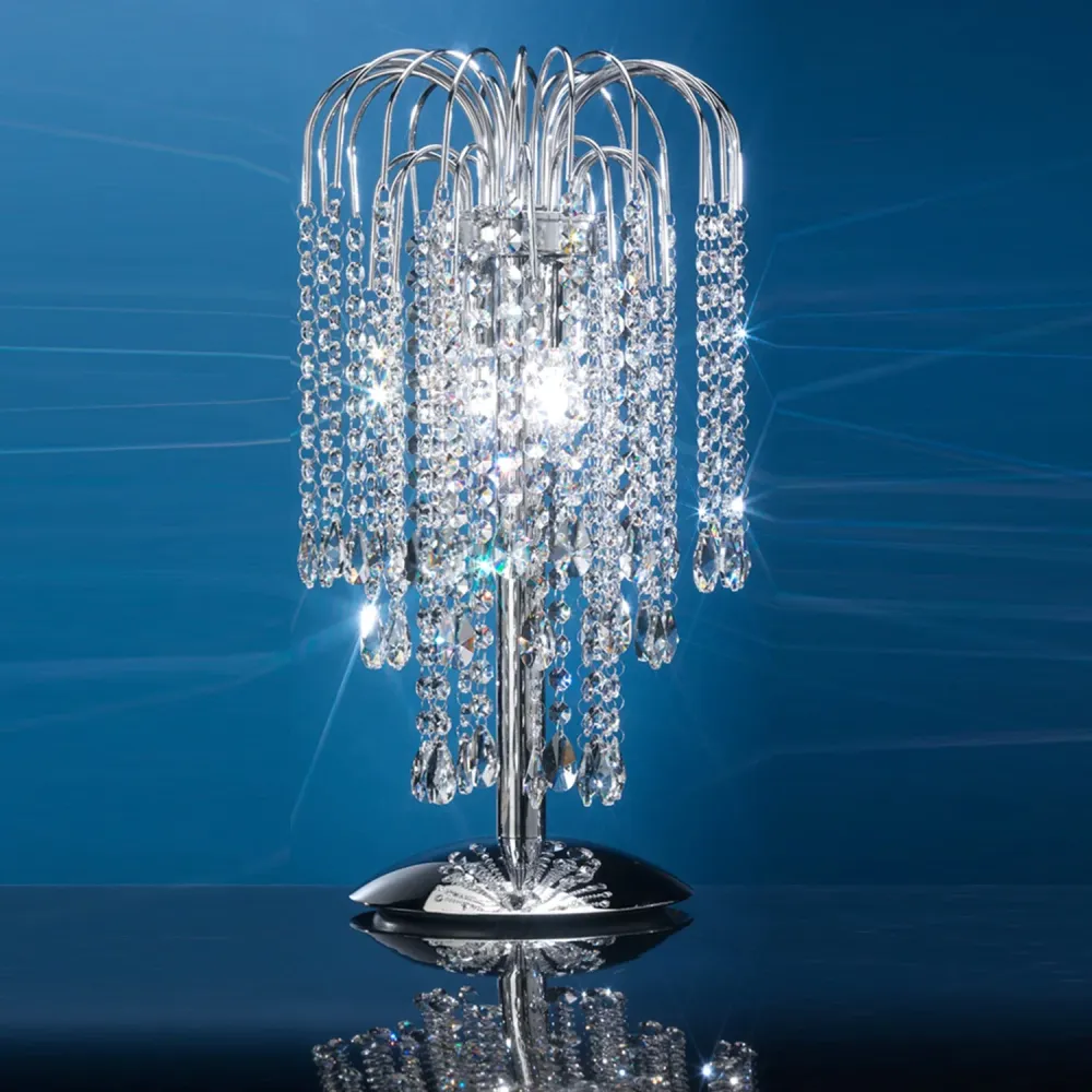 Lampe de table Onli Lighting Pioggia 2L E14 H 50cm Chrome