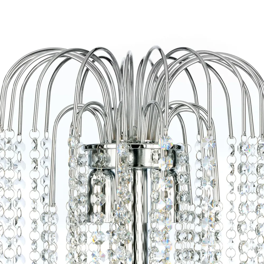 Lampe de table Onli Lighting Pioggia 2L E14 H 50cm Chrome