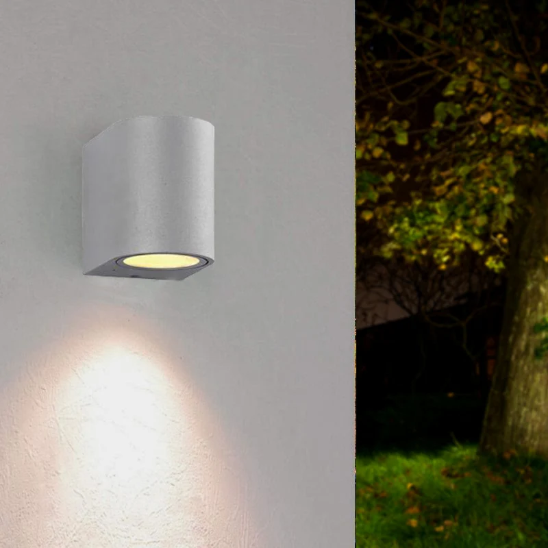 Applique Murale Argent LED IP44 pour Ampoule GU10 Optonica