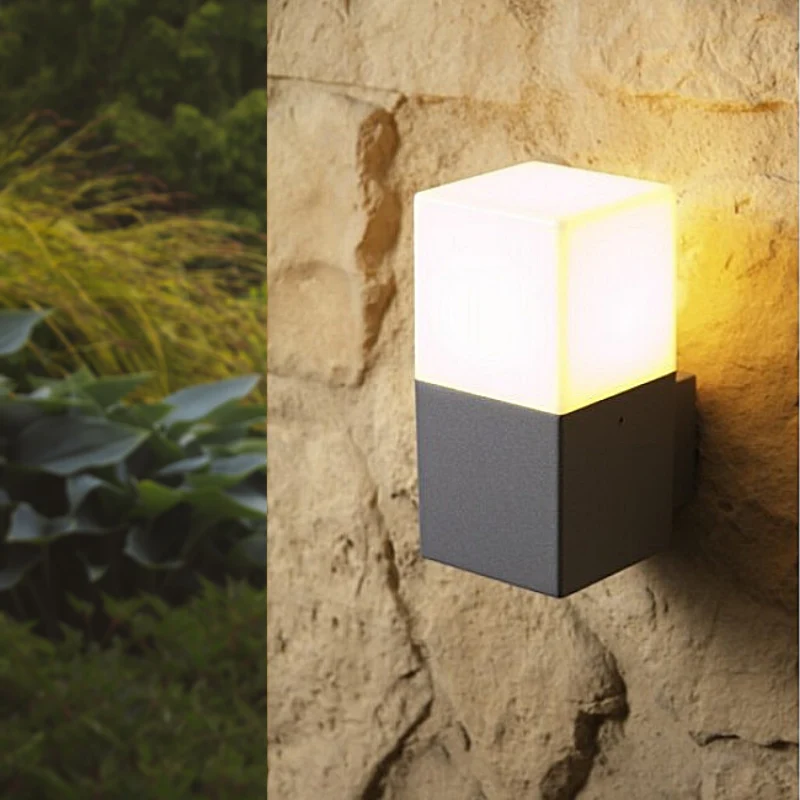 Applique Murale Grise LED IP44 Alu pour ampoule E27 Optonica