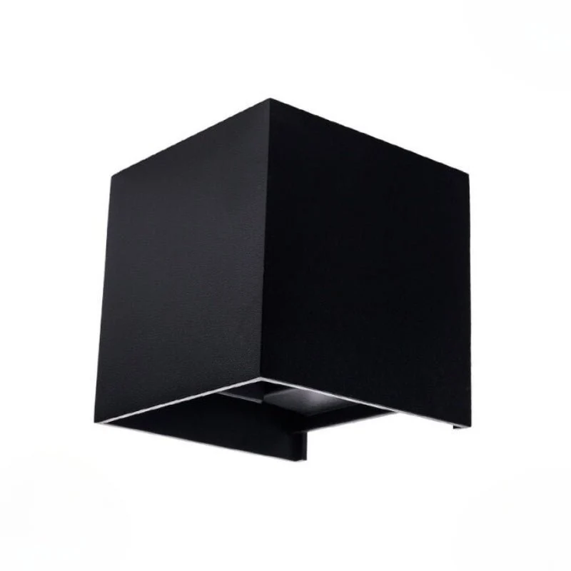 Applique Murale Noire Design LED 6W IP54 Carré Optonica